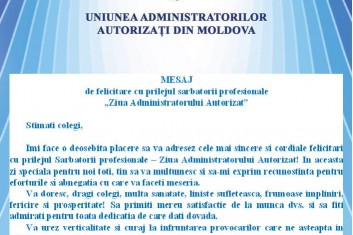 Felicitare cu sarbatorii profesiei de Administrator Autorizat Image